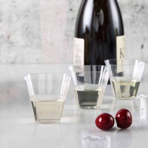 24-Pack Plastic Dessert Cups 4oz Clear Rounded Cube